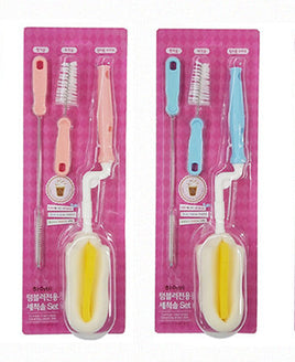 (韓國)Hibee - 旋轉型套裝(奶瓶刷+奶咀刷+吸管刷)2色隨機出貨