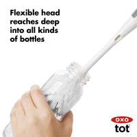 Oxo Tot 奶瓶清潔刷連座 (灰色)