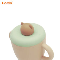 Combi 小熊鉑金矽膠吸管杯
