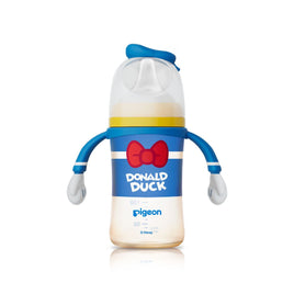 Pigeon貝親-迪士尼唐老鴨PPSU寬口奶瓶(M) - 240ml(經典唐老鴨) 3m+