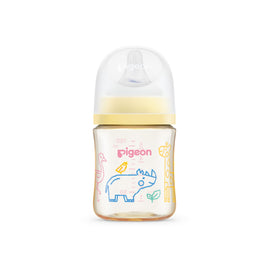 (日本)Pigeon 貝親PPSU奶瓶160ml連母乳實感奶咀-SS碼 (河馬)