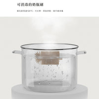 (台灣)小獅王辛巴SIMBA-超柔無垢白金矽膠旋轉奶瓶刷-小麥