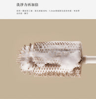 (台灣)小獅王辛巴SIMBA-超柔無垢白金矽膠旋轉奶瓶刷-小麥