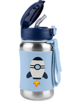 Skip Hop 不鏽鋼吸管瓶350ml (飛機)