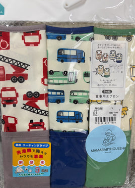 日本西松屋系列 |用餐圍兜 三枚組 (車車)