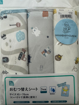 日本西松屋系列 | 嬰兒防水隔尿墊 (3入組)