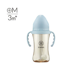 (台灣)小獅王辛巴SIMBA-蘊蜜鉑金PPSU寬口吸管把手防脹氣奶瓶270ml | 學飲適用 (5色)