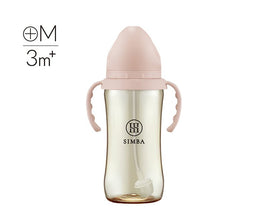 (台灣)小獅王辛巴SIMBA-蘊蜜鉑金PPSU寬口吸管把手防脹氣奶瓶360ml | 學飲適用 (5色)