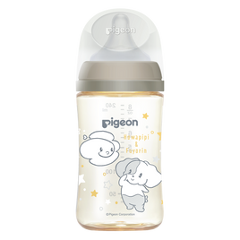 (日本)Pigeon 貝親PPSU奶瓶240ml連母乳實感奶咀-M碼 (HOWAIPIPI)