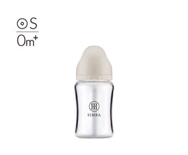 (台灣)小獅王辛巴SIMBA-蘊蜜質金玻璃寬口防脹氣奶瓶180ml 杏茶| 新生適用