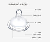 (台灣)小獅王辛巴SIMBA-蘊蜜質金玻璃寬口防脹氣奶瓶180ml 杏茶| 新生適用