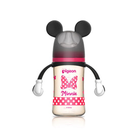 Pigeon貝親-迪士尼米妮PPSU寬口奶瓶(M) - 240ml(經典米妮) 3m+