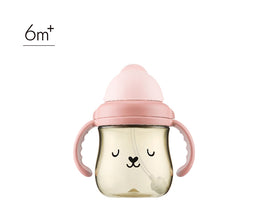 (台灣)小獅王辛巴SIMBA-好樂飲PPSU防漏滑蓋學習水杯250ml-悠悠粉