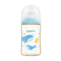 (日本)Pigeon 貝親PPSU奶瓶240ml連母乳實感奶咀-M碼 (海洋)